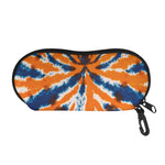 Blue And Orange Spider Tie Dye Print Glasses Case