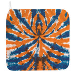 Blue And Orange Spider Tie Dye Print Hand Towel