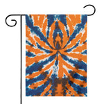 Blue And Orange Spider Tie Dye Print House Flag