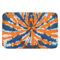 Blue And Orange Spider Tie Dye Print Indoor Door Mat