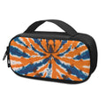 Blue And Orange Spider Tie Dye Print Portable Cooler Travel Case