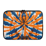 Blue And Orange Spider Tie Dye Print Laptop Sleeve