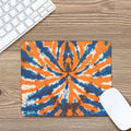 Blue And Orange Spider Tie Dye Print Mouse Pad