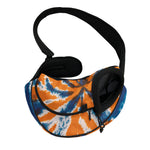 Blue And Orange Spider Tie Dye Print Pet Sling Carrier