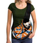 Blue And Orange Spider Tie Dye Print Pet Sling Carrier