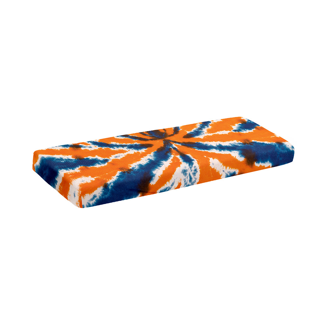 Blue And Orange Spider Tie Dye Print Piano Keyboard Cover