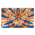 Blue And Orange Spider Tie Dye Print Polyester Doormat