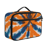 Blue And Orange Spider Tie Dye Print Portable Lunch Bag