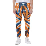 Blue And Orange Spider Tie Dye Print Scuba Joggers