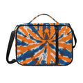Blue And Orange Spider Tie Dye Print Shoulder Strap Bible Bag