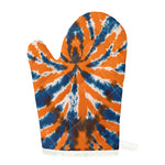 Blue And Orange Spider Tie Dye Print Single Oven Mitt