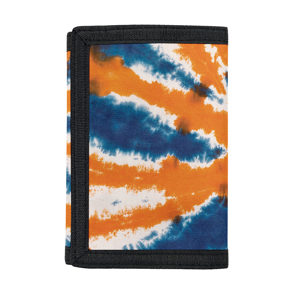 Blue And Orange Spider Tie Dye Print Trifold Wallet