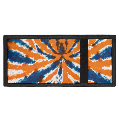 Blue And Orange Spider Tie Dye Print Trifold Wallet