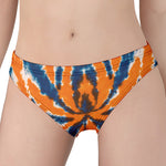 Blue And Orange Spider Tie Dye Print Women's Panties