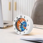 Blue And Orange Tie Dye Print Alarm Clock