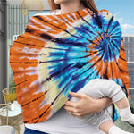 Blue And Orange Tie Dye Print Baby Seat Cover
