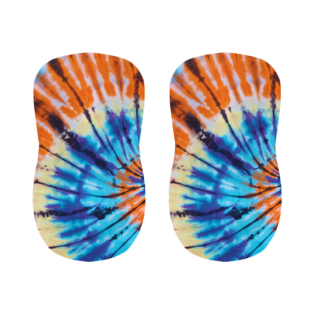 Blue And Orange Tie Dye Print Bar Stool Covers