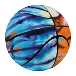 Blue And Orange Tie Dye Print Basketball
