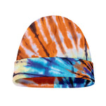 Blue And Orange Tie Dye Print Beanie
