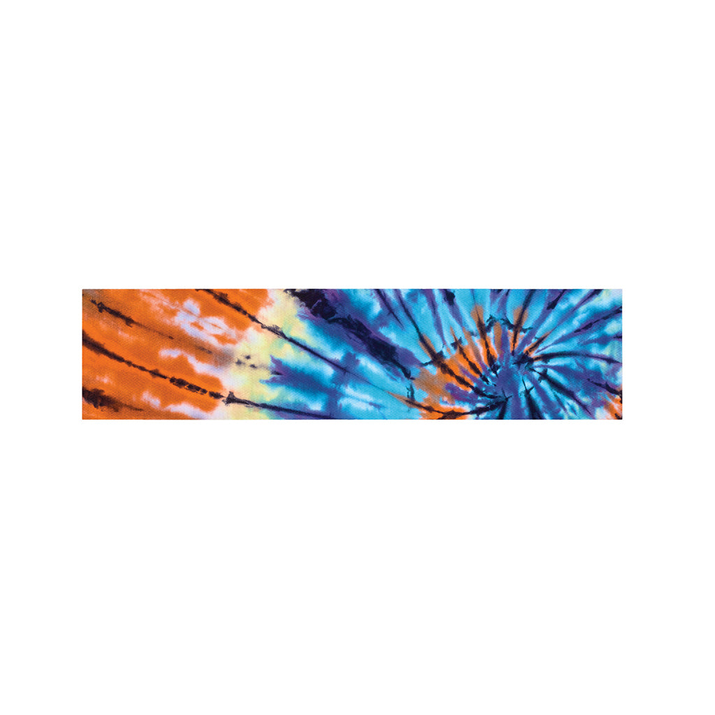 Blue And Orange Tie Dye Print Bed Runner