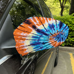Blue And Orange Tie Dye Print Car Side Mirror Covers