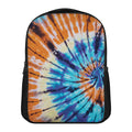 Blue And Orange Tie Dye Print Casual Backpack