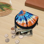Blue And Orange Tie Dye Print Coin Purse