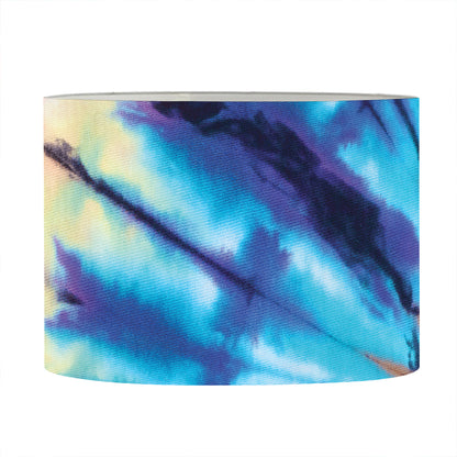 Blue And Orange Tie Dye Print Drum Lamp Shade