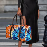 Blue And Orange Tie Dye Print Duffle Bag
