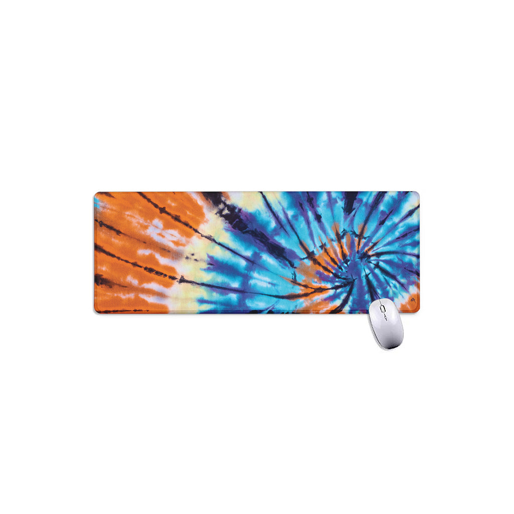 Blue And Orange Tie Dye Print Extended Mouse Pad