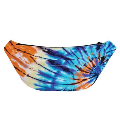 Blue And Orange Tie Dye Print Fanny Pack