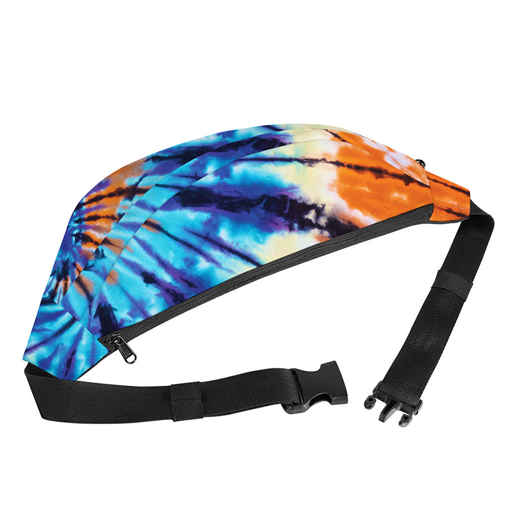 Blue And Orange Tie Dye Print Fanny Pack