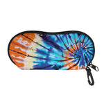 Blue And Orange Tie Dye Print Glasses Case