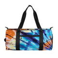 Blue And Orange Tie Dye Print Gym Bag