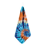 Blue And Orange Tie Dye Print Hand Towel