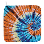 Blue And Orange Tie Dye Print Hand Towel