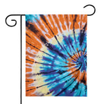 Blue And Orange Tie Dye Print House Flag