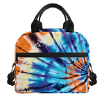 Blue And Orange Tie Dye Print Insulated Lunch Bag