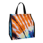 Blue And Orange Tie Dye Print Insulated Lunch Tote