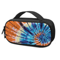 Blue And Orange Tie Dye Print Portable Cooler Travel Case