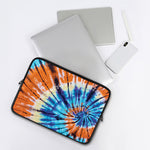 Blue And Orange Tie Dye Print Laptop Sleeve