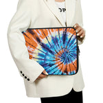 Blue And Orange Tie Dye Print Laptop Sleeve