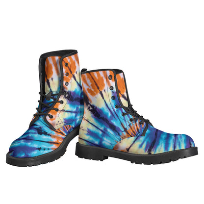 Blue And Orange Tie Dye Print Backpack