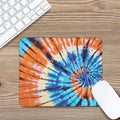 Blue And Orange Tie Dye Print Mouse Pad