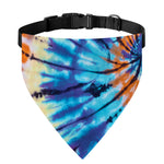 Blue And Orange Tie Dye Print Over The Collar Dog Bandana