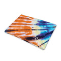 Blue And Orange Tie Dye Print Pet Cooling Mat Cover