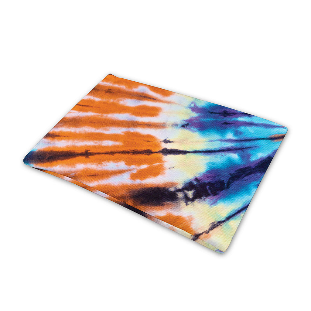 Blue And Orange Tie Dye Print Pet Cooling Mat Cover