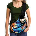 Blue And Orange Tie Dye Print Pet Sling Carrier