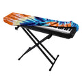 Blue And Orange Tie Dye Print Piano Keyboard Cover