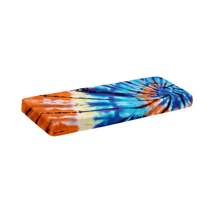 Blue And Orange Tie Dye Print Piano Keyboard Cover